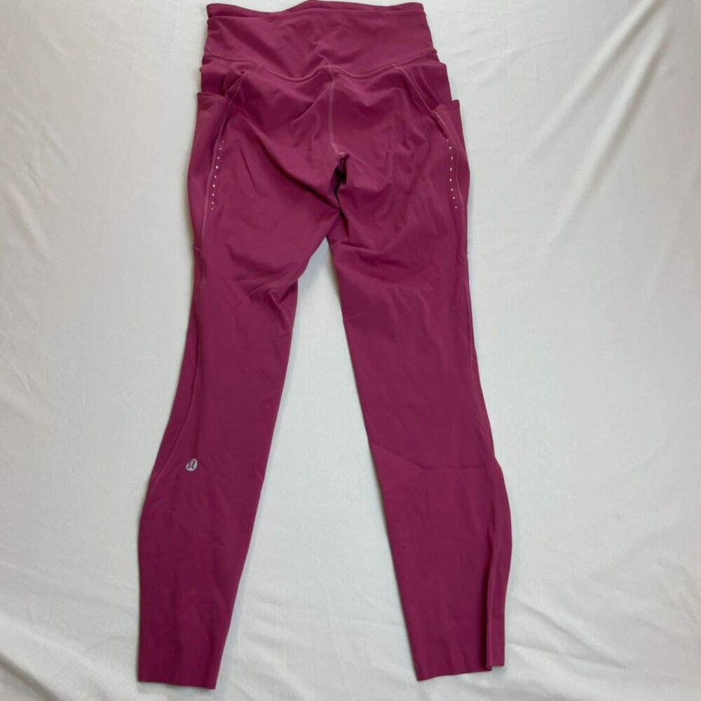 Lululemon Fast and Free HR Tight 25 Pockets Plum Purple Run Leggings Size 6